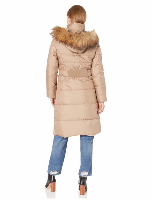 Cole Haan Women's Essential Down Coat with Fur Trim Hood