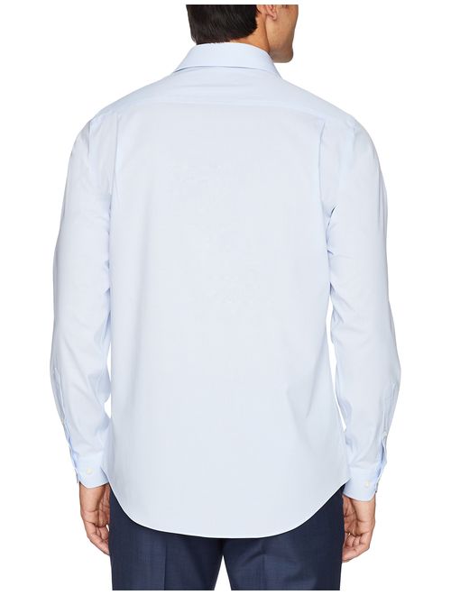 Amazon Brand - BUTTONED DOWN Men's Tailored Fit Stretch Poplin Dress Shirt, Supima Cotton Non-Iron, Spread-Collar
