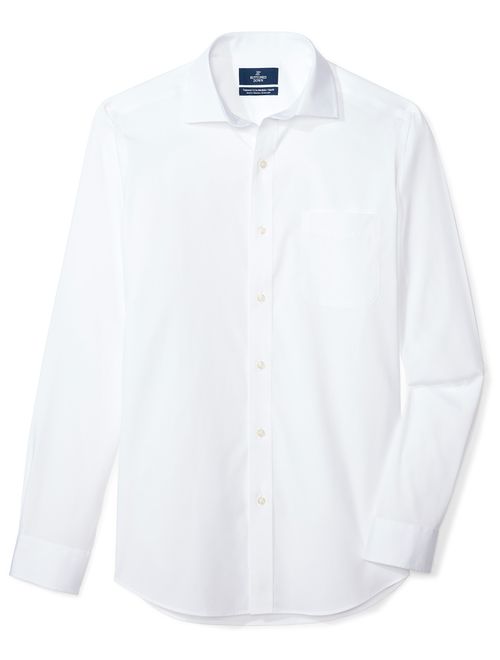 Amazon Brand - BUTTONED DOWN Men's Tailored Fit Stretch Poplin Dress Shirt, Supima Cotton Non-Iron, Spread-Collar