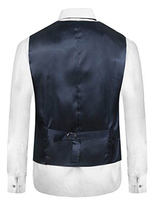 Hanayome Men's British Style Leisure Business Suit Dress Vest Waistcoat VS08