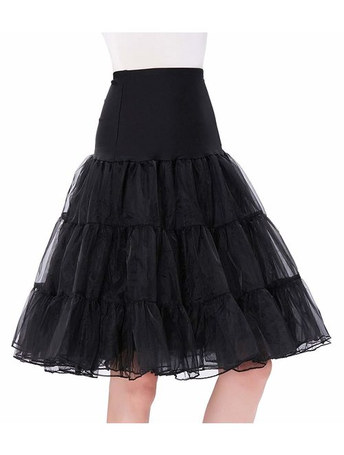 Verno Women's 50s Petticoat Crinoline Vintage Tutu Underskirt 26"
