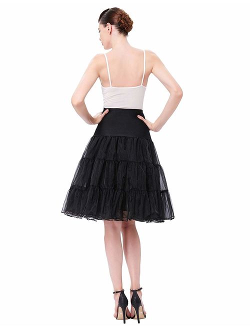 Verno Women's 50s Petticoat Crinoline Vintage Tutu Underskirt 26"