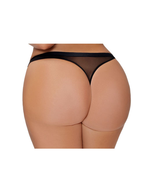 Lacy Line Sexy And Comfy Lace And Mesh Plus Size Thong