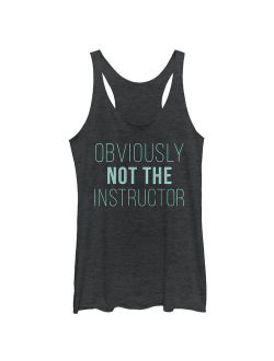 Chin Up Women's Not the Instructor Racerback Tank Top