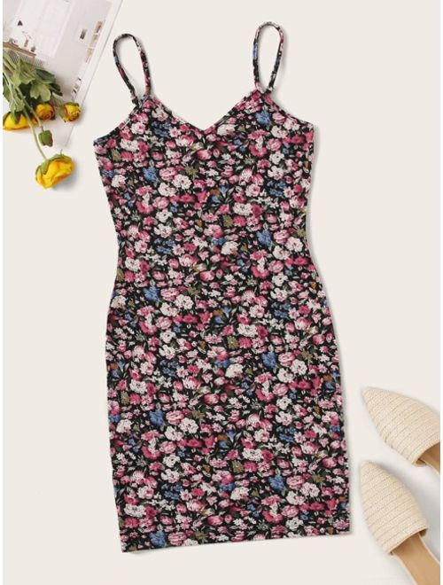 Shein Floral Print Slip Dress