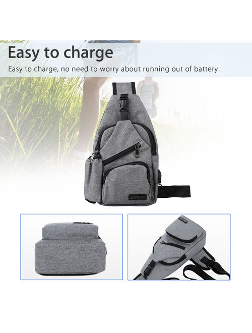 EEEKit Multipurpose Small Outdoor Chest Sling Shoulder Crossbody Backpack Bag Ultra-lightweight Waterproof Nylon Hiking Cycling Camping Travel Sport Backpack Bag for Man/