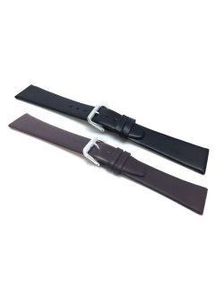 Bandini Leather Watch Band Strap - Classic - Slim - 2 Colors (with or Without Stitch) - 6mm, 8mm, 10mm, 12mm, 14mm, 16mm, 18mm, 20mm (Also Comes in Extra Long, XL)