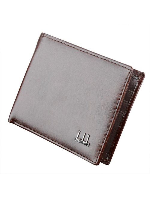 Mens Leather Wallet Money Pockets Credit/ID Cards Holder Purse Synthetic ECLNK