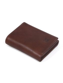 ID Stronghold Italian Leather Trifold with ID Slot - RFID Blocking Wallets for Men