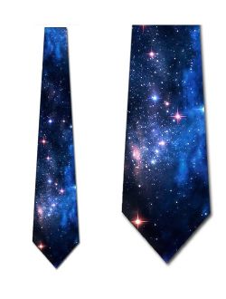 Space Ties Mens Outer Space Galaxy Necktie by Three Rooker