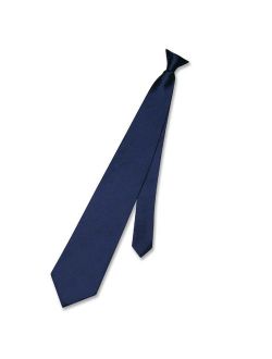 Biagio CLIP-ON NeckTie Solid NAVY BLUE Color Men's Neck Tie