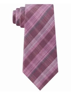 Men's Fine Line Plaid Classic Neck Tie Silk Not Applicable