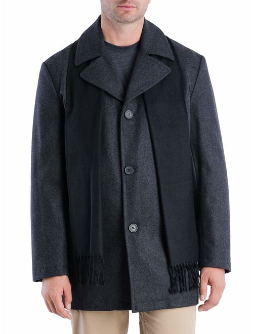 F.O.G Men's 33" Wool Peacoat, up to Size 2XL