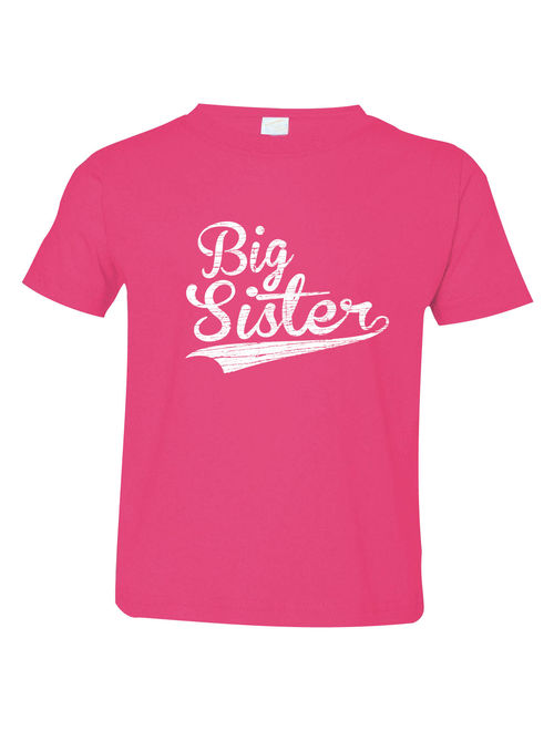 Texas Tees Brand: Gift for Big Sister, Big Sister in Baseball Script, Includes size 12-18 Month