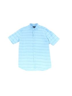 NEW Aqua Blue Mens Size Small S Striped Button Down Shirt