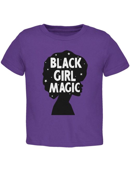 Black History Month Black Girl Magic Afro Toddler T Shirt Purple 4T