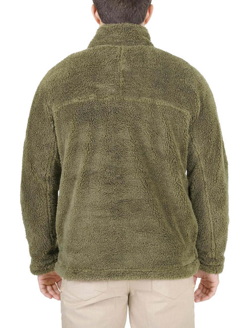 Mountain and Isles Men's Solid Soft Sherpa Pullover