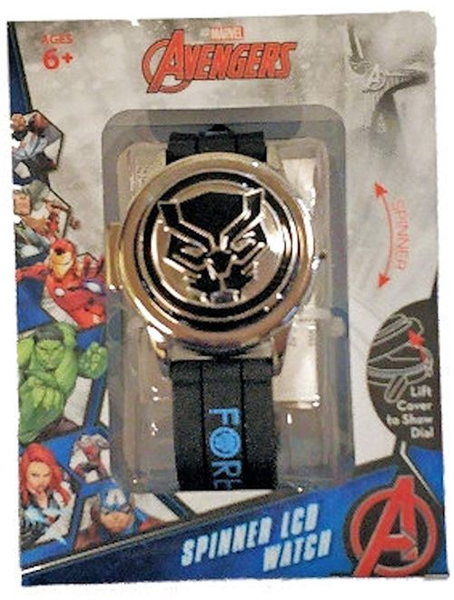 Marvel Black Panther LCD Watch with Spinner Dial
