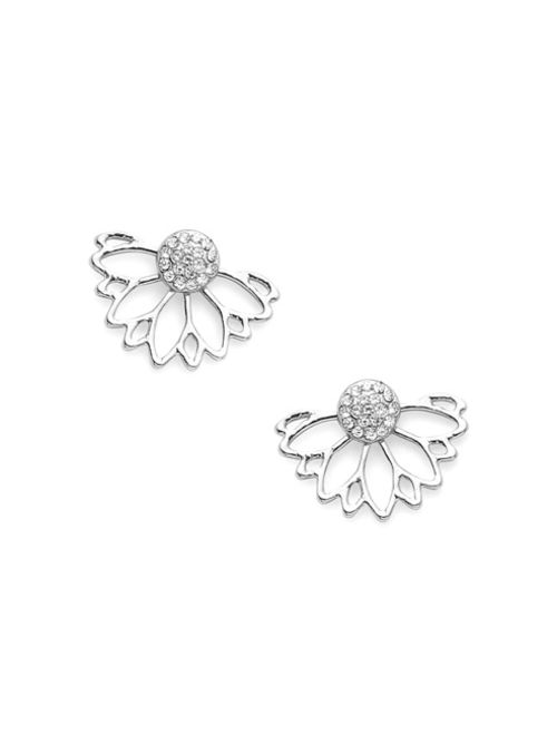 Shein Open Lotus Flower Stud Earrings
