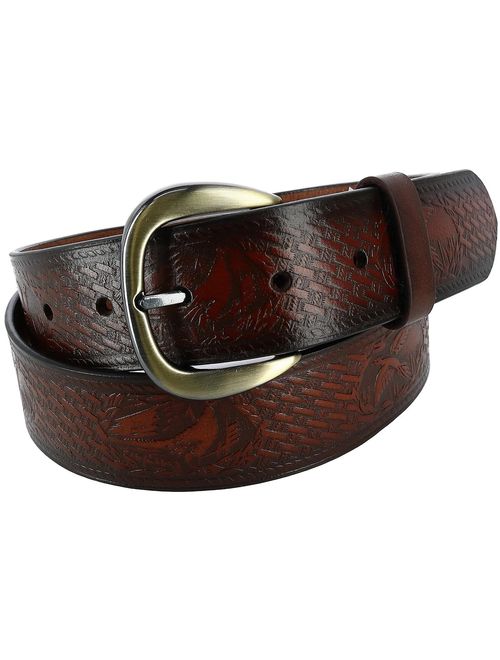 Hickory Creek Pheasant Embossed Belt with Removable Buckle (Men's)