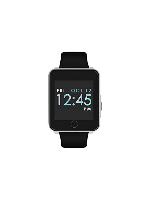 iTech Fusion Silicone Strap Smartwatch, Black/Black