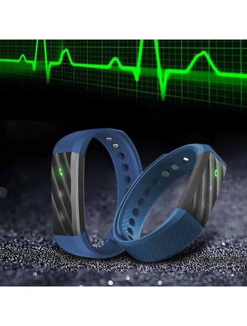 Smart Bracelet Fitness Tracker Watch Alarm Clock Step Counter Smart Wristband Band Sport Sleep Monitor Smartband (Black)