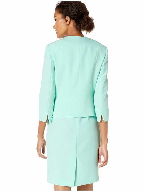 Le Suit Women's Stretch Crepe Kiss Front Jacket and Dress