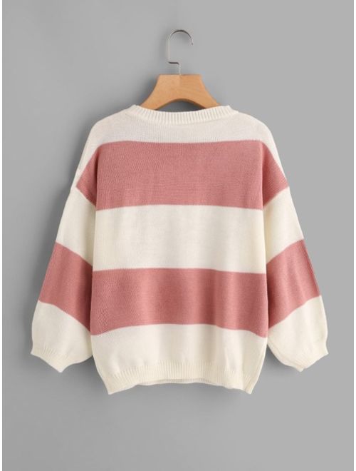 Wide Striped Sweater