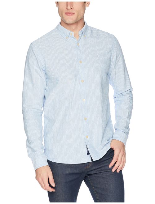 Scotch & Soda Men's AMS Blauw Regular Fit Allover Print Shirt