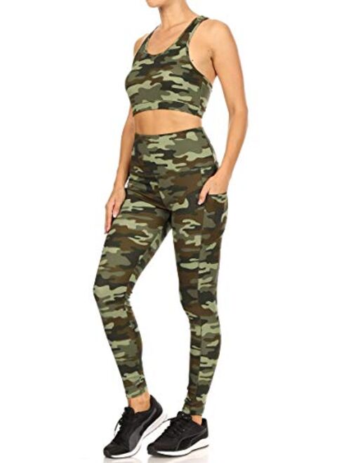 ShoSho Womens Sports Athleisure 2 Piece Activewear Sets Tops and Yoga Bottoms Casual Outfits 