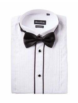 Mens Tailored Fit Tuxedo Shirt with Bow Tie
