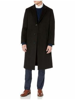 Adam Baker Men's Single Breasted Luxury Wool Full Length Topcoat - Available in Colors