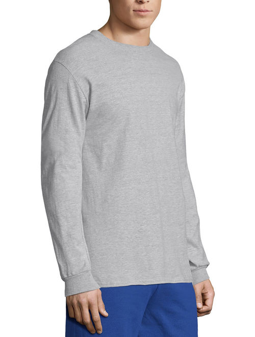 Hanes Grey Premium Beefy-T Long Sleeve T-Shirt