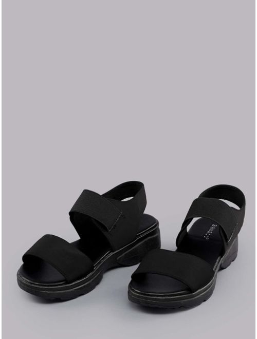 Open Toe Stretch Fit Chunky Sole Athletic Sandals