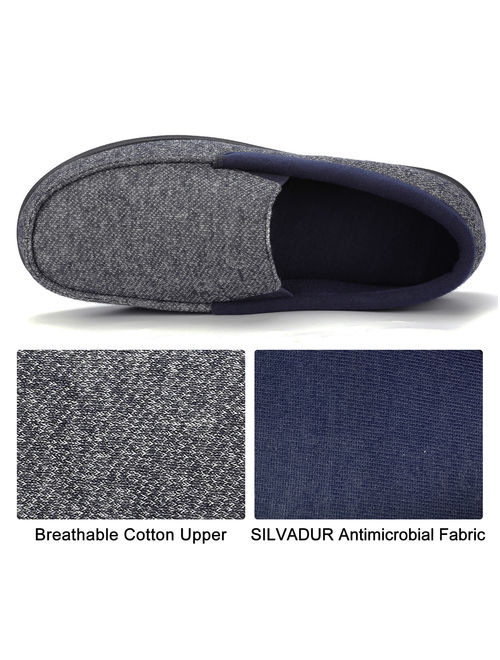 RockDove Men's Moc Slipper with SILVADUR Anti-Odor Fabric