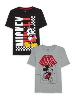 Mickey Mouse Boys 4-18 Retro Graphic T-Shirt, 2-Pack