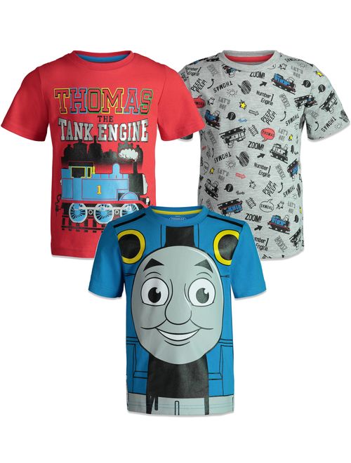 Buy Thomas The Tank Engine Toddler Boys Short Sleeve T-Shirts 3 Pack ...