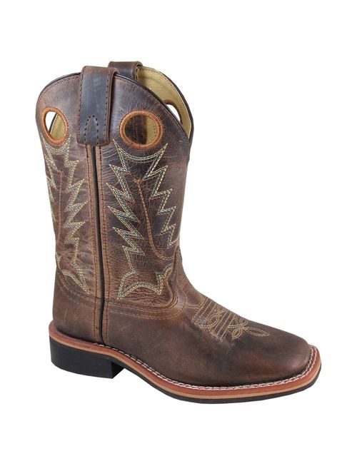 Smoky Mountain Kid's Jesse Brown Waxed Distress Cowboy Boots 3668