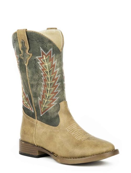 Roper Brown Vintage Faux Leather Vamp Green Vintage Faux Leather Shaft 3, 1900