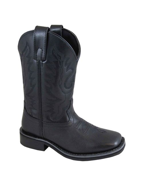 Smoky Mountain Kid's Outlaw Black Leather Cowboy Boots 3756