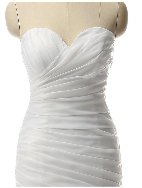 JAEDEN Wedding Dress Mermaid Strapless Bridal Dresses Ruffles Wedding Gown Sweetheart Bride Dress Trumpet