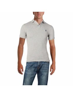 Men's Slim Fit Cotton Pique Mesh Polo Shirt