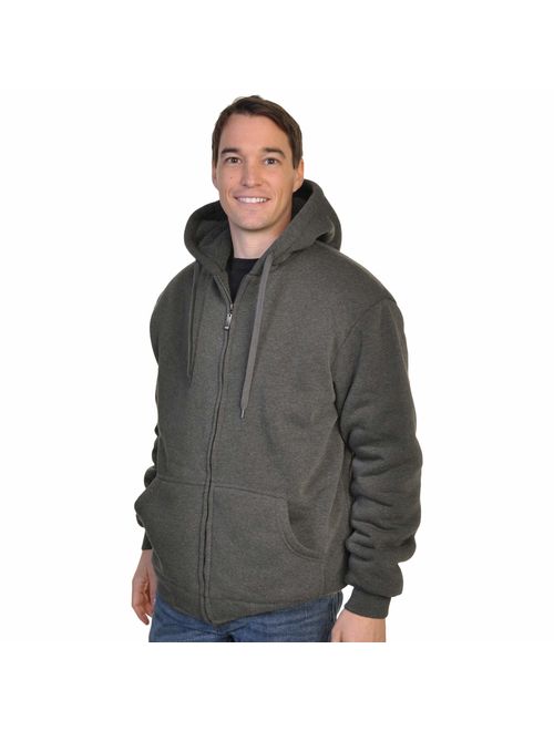 Espada Menswear Full-Zip Sherpa-Lined Hoodie Jacket