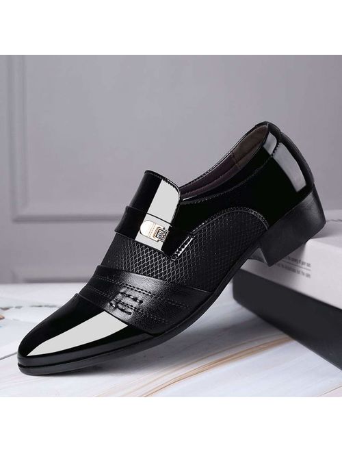 Mens Leather Dress Shoes Oxford Fashion Business Wedding Suit Shoe Penny Loafers - Limsea