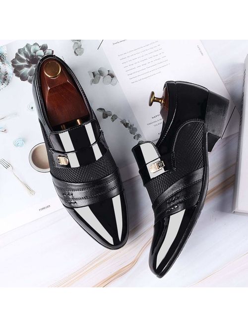Mens Leather Dress Shoes Oxford Fashion Business Wedding Suit Shoe Penny Loafers - Limsea