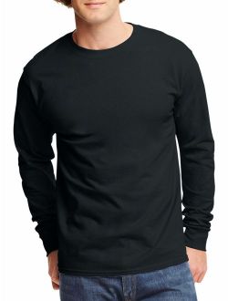Men's and Big Men's Tagless Long Sleeve Tee, Up To Size 3XL