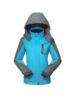 Waterproof Jacket Rain Coats for Women Outdoor Hooded Softshell Camping Hiking Mountaineer Travel Windproof Jackets