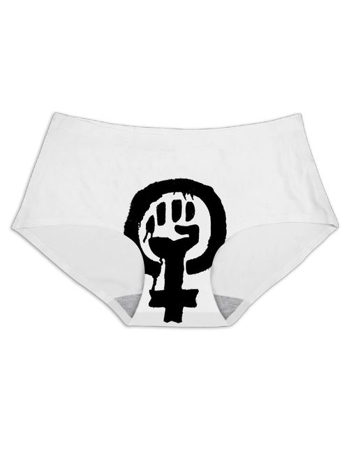 Boozgb Ladies Ice Silk Underwear Feminist Fist Panty Comfortable Invisible Briefs For Women No Panty Line
