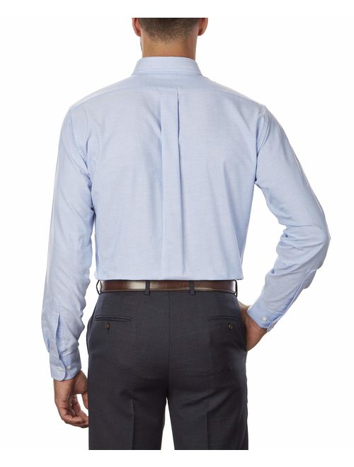 Van Heusen Men's Dress Shirt Regular Fit Wrinkle Free Oxford Solid Button Down Collar