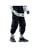 Aelfric Eden Mens Joggers Pants Long Multi-Pockets Outdoor Fashion Casual  Jogging Cool Pant with Drawstring Black Medium